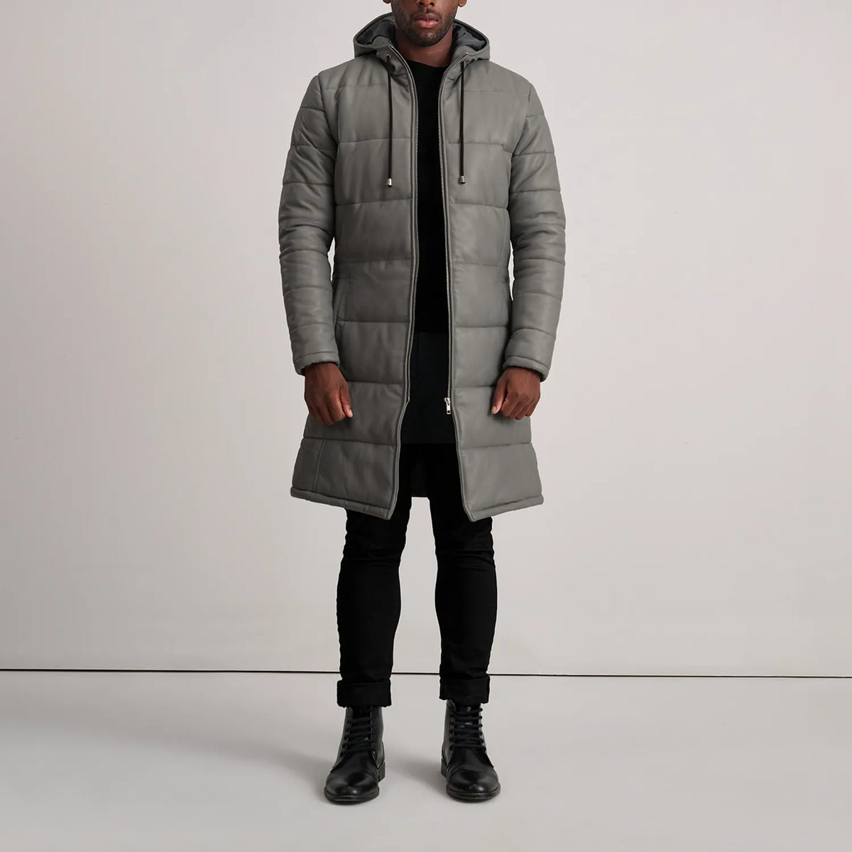 
Floyd Bőrkabát Világosbarna Puffer Bőrdzseki Férfi – alternate product view 3