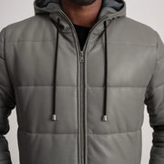 
Floyd Bőrkabát Világosbarna Puffer Bőrdzseki Férfi – alternate product view 4