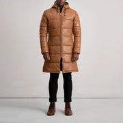 
Floyd Bőrkabát Világosbarna Puffer Bőrdzseki Férfi – alternate product view 3