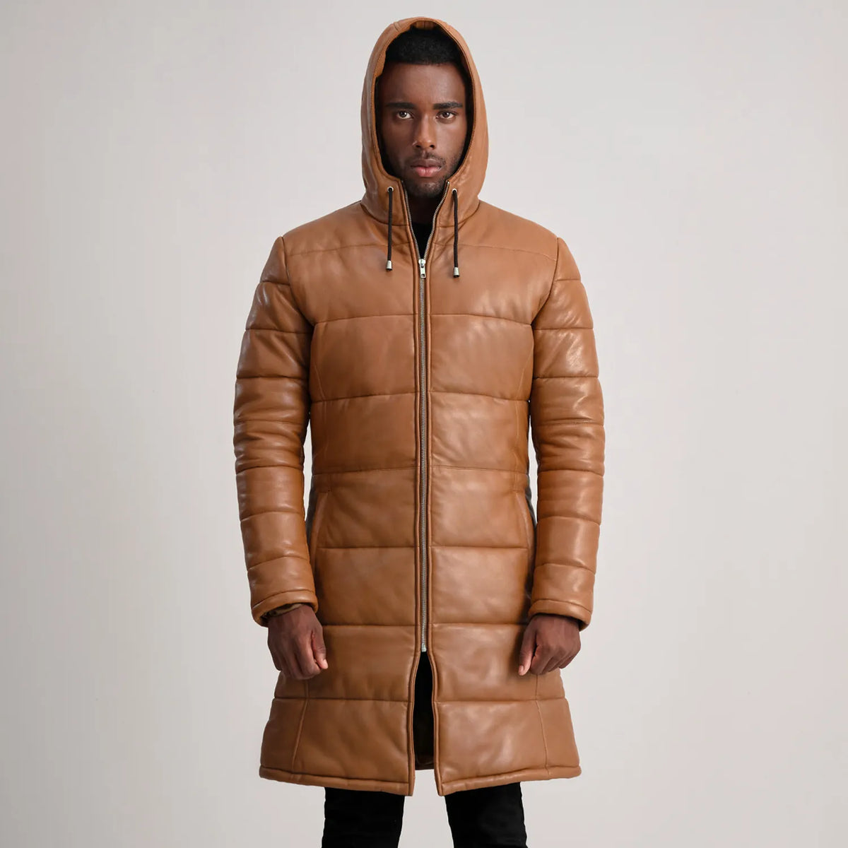 
Floyd Bőrkabát Világosbarna Puffer Bőrdzseki Férfi – alternate product view 4