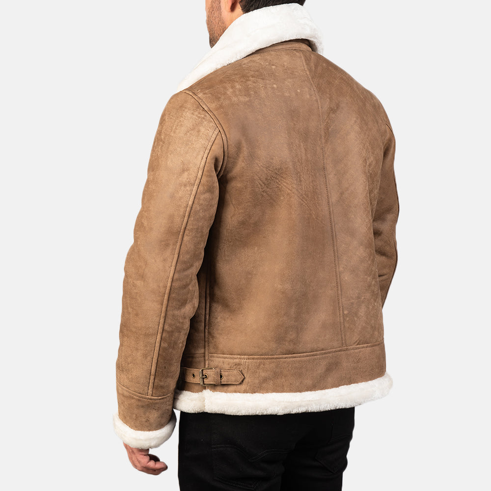 
Francis B-3 Fekete Bőr Bomber Dzseki Férfi – alternate product view 5