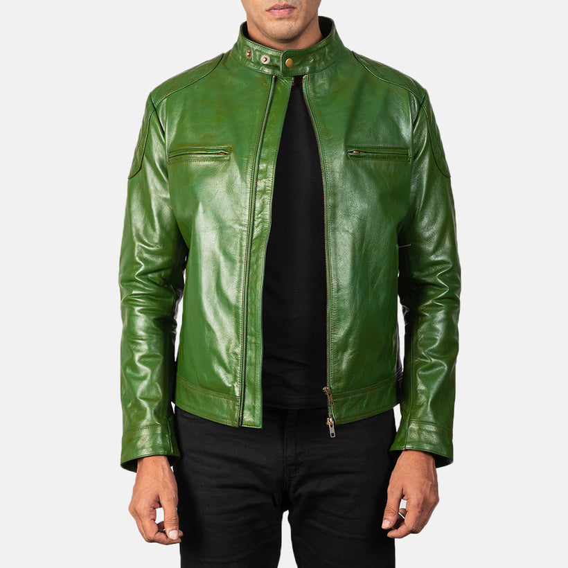 Gatsby Green Motoros bőrdzseki férfi