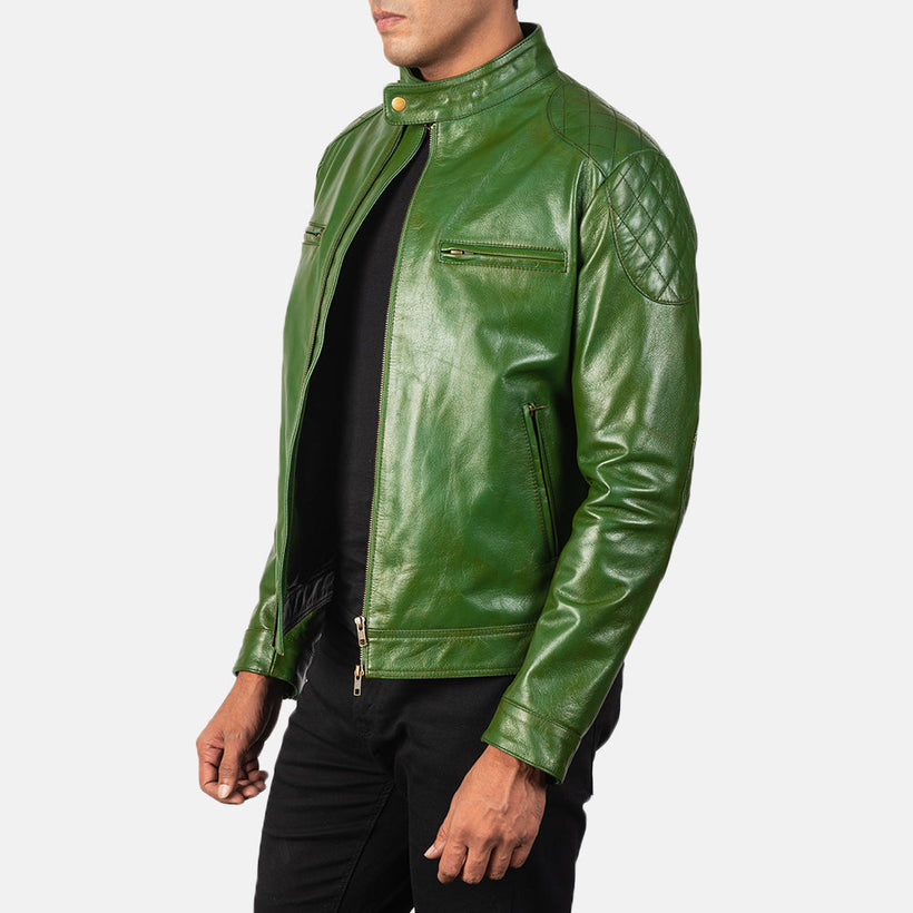 Gatsby Green Motoros bőrdzseki férfi