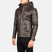 
Vintage Brown Goatskin Leather Biker Jacket - Hátulnézet precíz vállilleszkedéssel és tiszta szegéllyel
