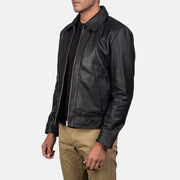 
Distressed Brown Sheep Skin Burnishing Biker Jacket - Hátulnézet precíz vállilleszkedéssel és tiszta szegéllyel