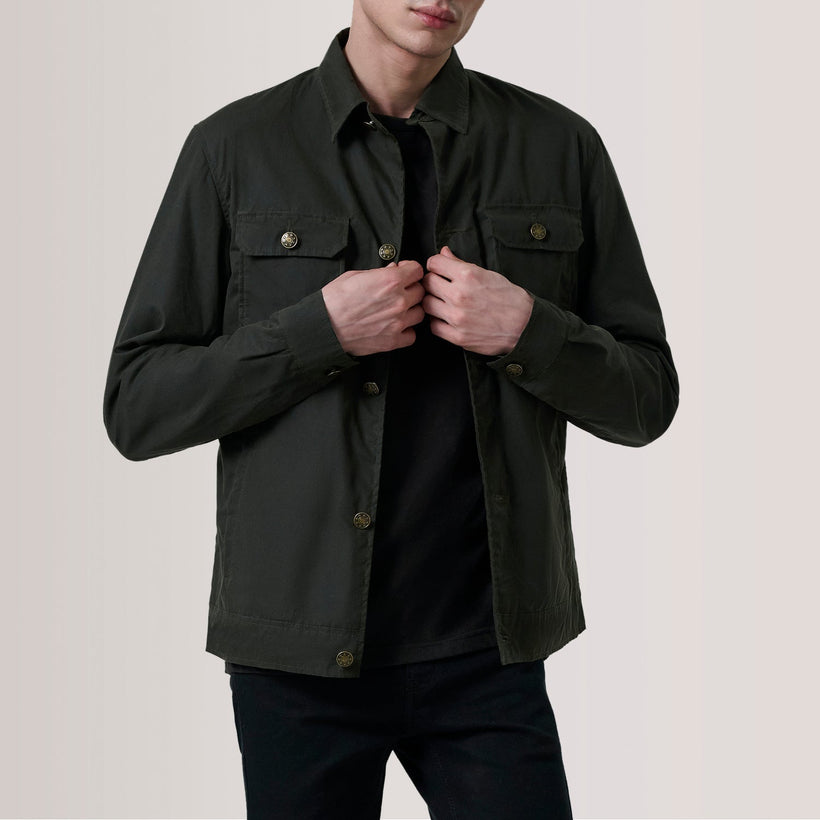 Irwin Olive Waxed Canvas Field Bőrdzseki férfi