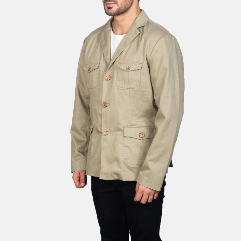 Kajetan Beige Safari Bőrdzseki férfi