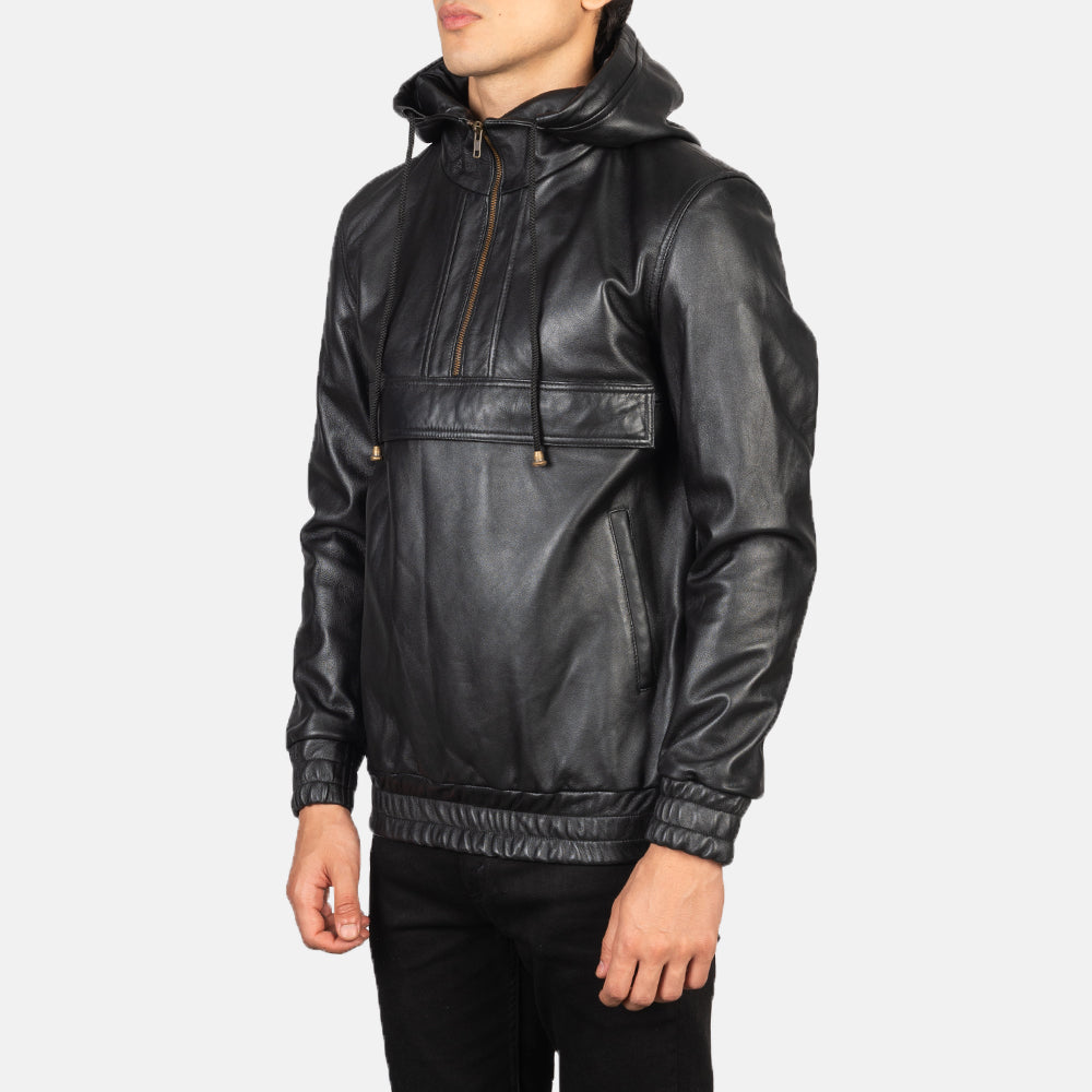 
Blue Sheepskin suede Jacket - Hátulnézet precíz vállilleszkedéssel és tiszta szegéllyel