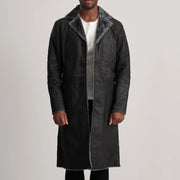 
Kolby Distressed Black Shearling Long Coat in Distressed Black Sheepskin Snuffed - Elölnézet & testre szabott sziluett | Online vásárlás