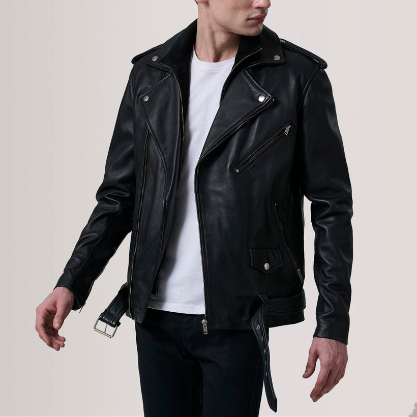 Kole Fekete Leather Double Rider Bőrdzseki férfi