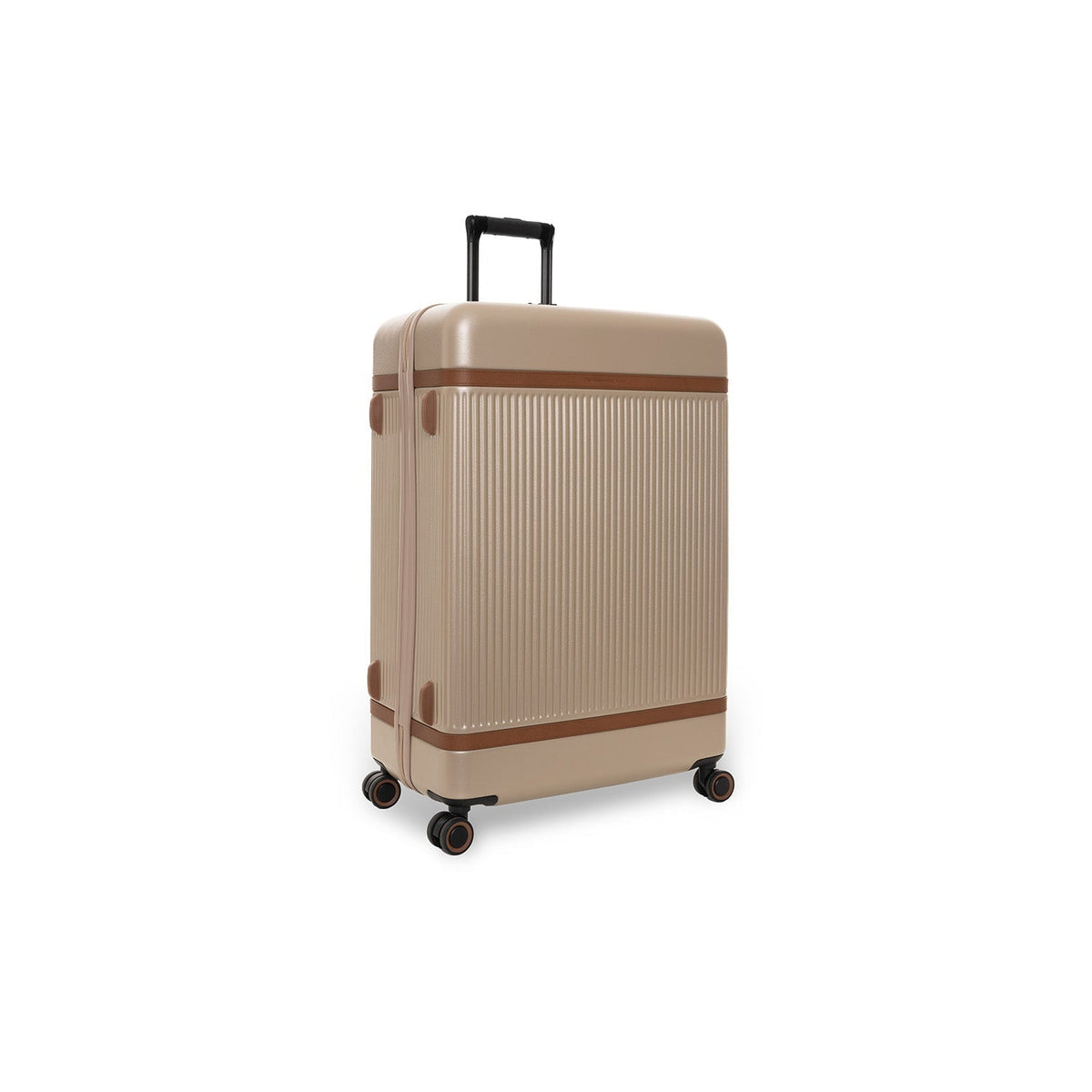 Large Suitcase Zuna in Classic 100% Full-Grain Leather - Front Profile View &amp; Tailored Silhouette | Buy Online