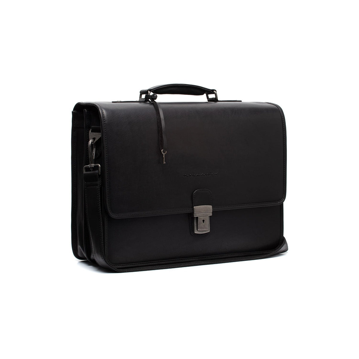 Glenwood Full-Grain Leather Briefcase klasszikus 100% valódi teljes bőrből - Full Exterior Elölnézet & testre szabott sziluett | Online vásárlás