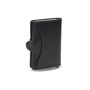 
Classic 100% Full-Grain Leather Card Holder - Hátulnézet megerősített bőrpántokkal