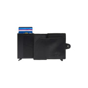 Baldwin Full-Grain Leather Card Holder - Structured Side Profile Showing Gusset Depth & Expansion Capacity