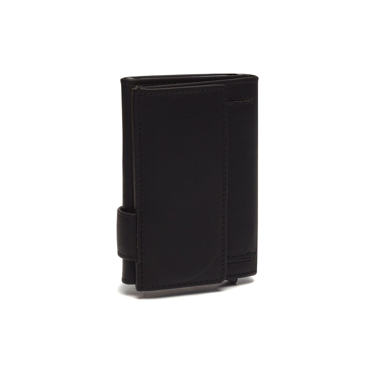
Classic 100% Full-Grain Leather Card Holder - Hátulnézet megerősített bőrpántokkal