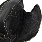 
Classic 100% Full-Grain leather Bag - Hátulnézet megerősített bőrpántokkal