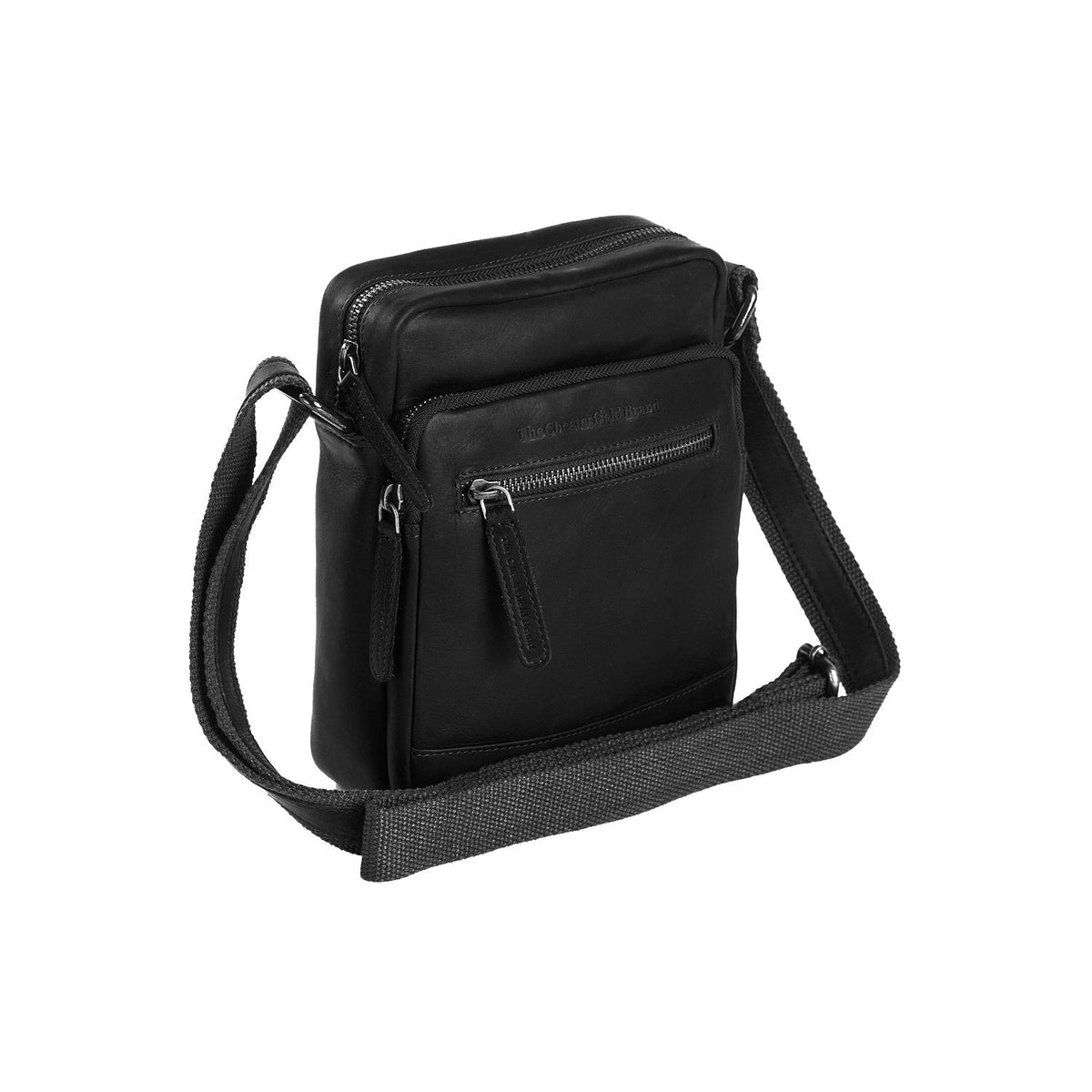 Birmingham Full-Grain Leather Crossbody Bag klasszikus 100% valódi teljes bőrből - Full Exterior Elölnézet & testre szabott sziluett | Online vásárlás