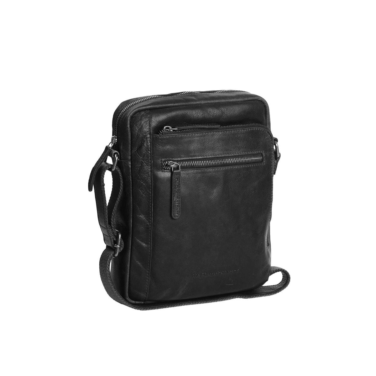 Dessau Full-Grain Leather Crossbody Bag klasszikus 100% valódi teljes bőrből - Full Exterior Elölnézet & testre szabott sziluett | Online vásárlás