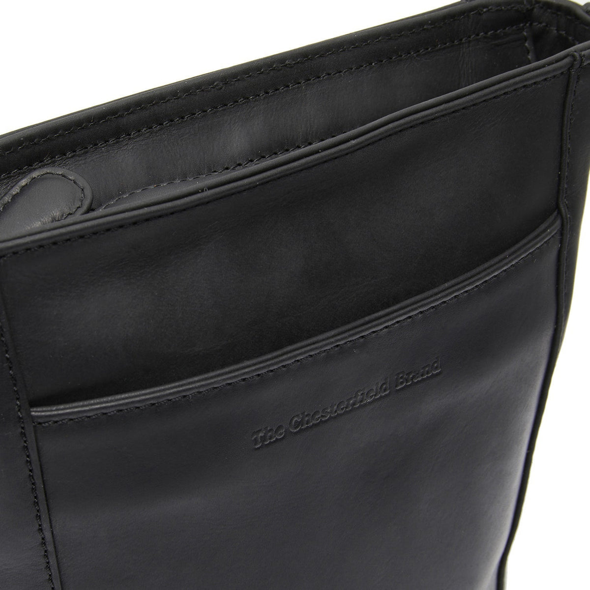 
Classic 100% Full-Grain leather Bag - Hátulnézet megerősített bőrpántokkal