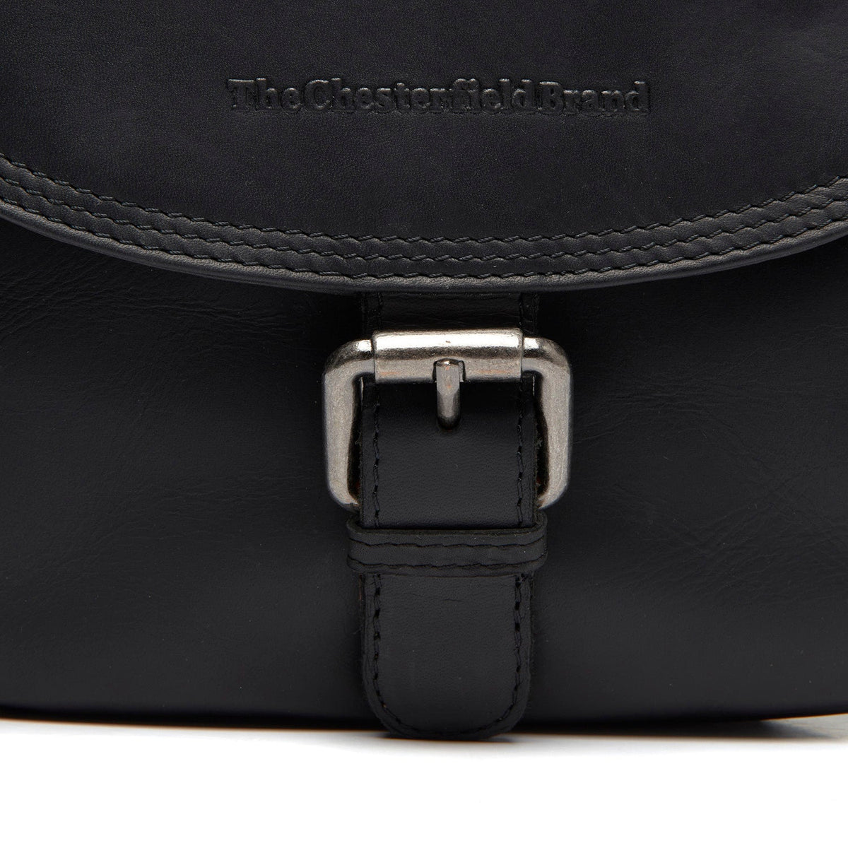 
Classic 100% Full-Grain leather Bag - Hátulnézet megerősített bőrpántokkal