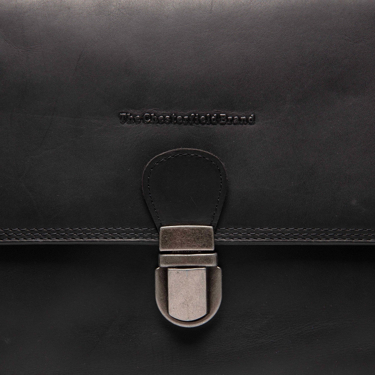 
Classic 100% Full-Grain leather Bag - Hátulnézet megerősített bőrpántokkal