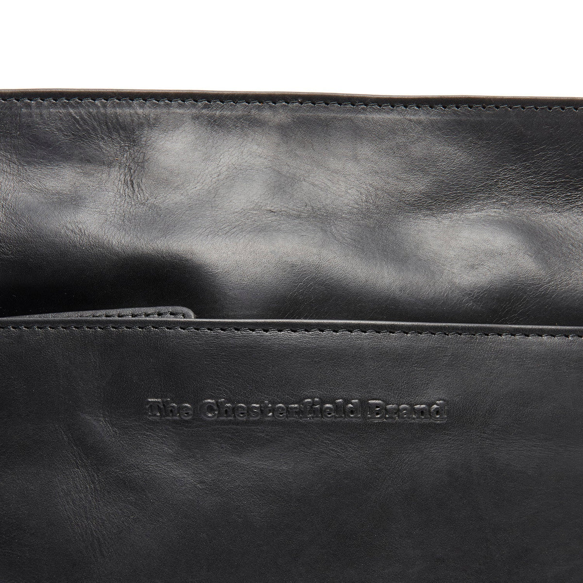 
Classic 100% Full-Grain leather Bag - Hátulnézet megerősített bőrpántokkal