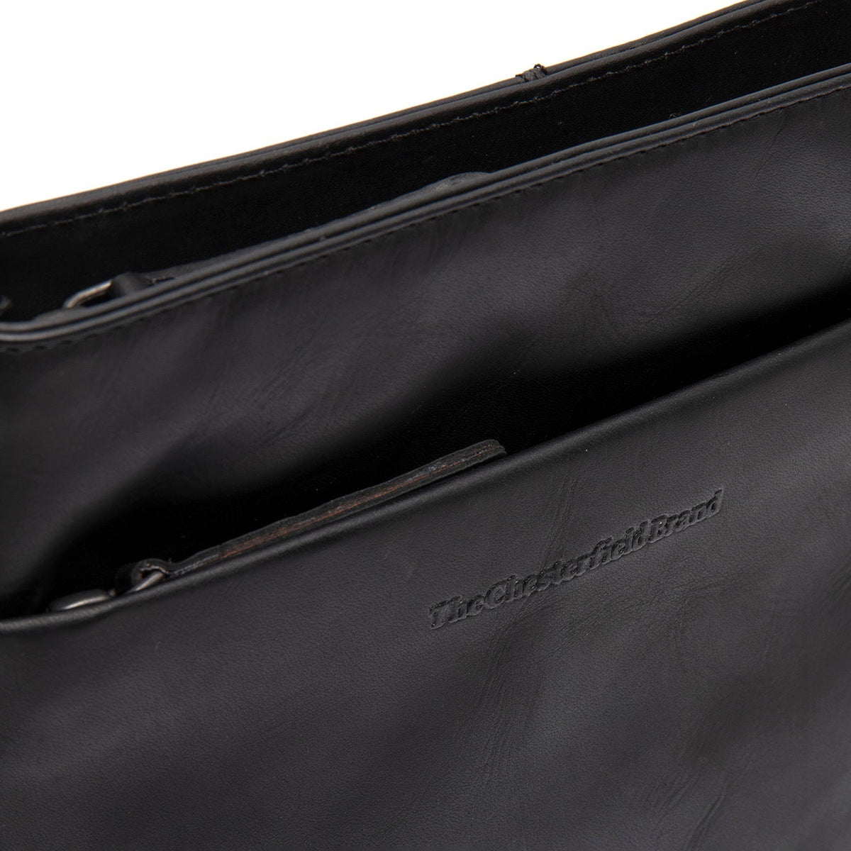 
Classic 100% Full-Grain leather Bag - Hátulnézet megerősített bőrpántokkal