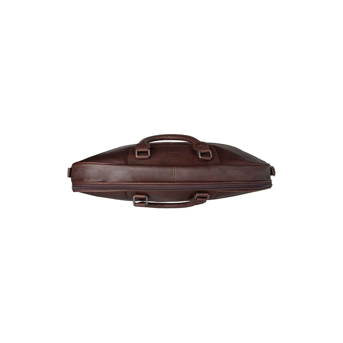 
Közeli részlet of Classic Collar & Heavy-Duty Zipper Hardware on Leather Garment Bag Josh