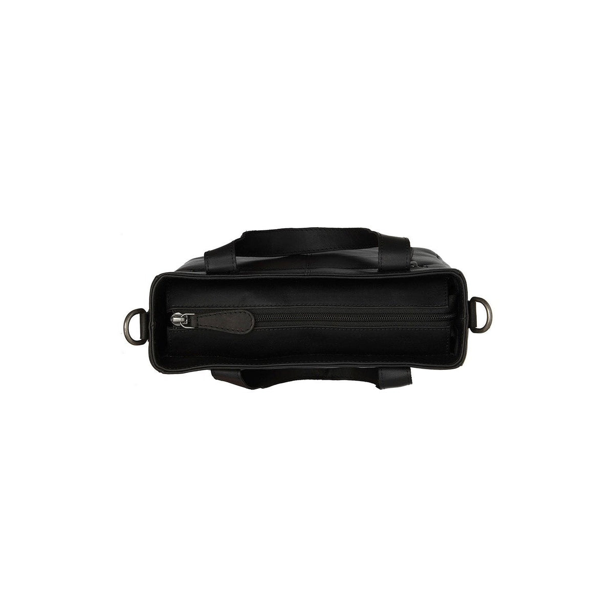 
Közeli részlet of Classic Collar & Heavy-Duty Zipper Hardware on Lingfield Bőr kézitáska
