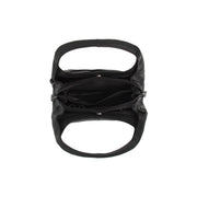 Close-Up Detail of Classic Collar &amp; Heavy-Duty Zipper Hardware on Lunera Full-Grain Leather Handbag