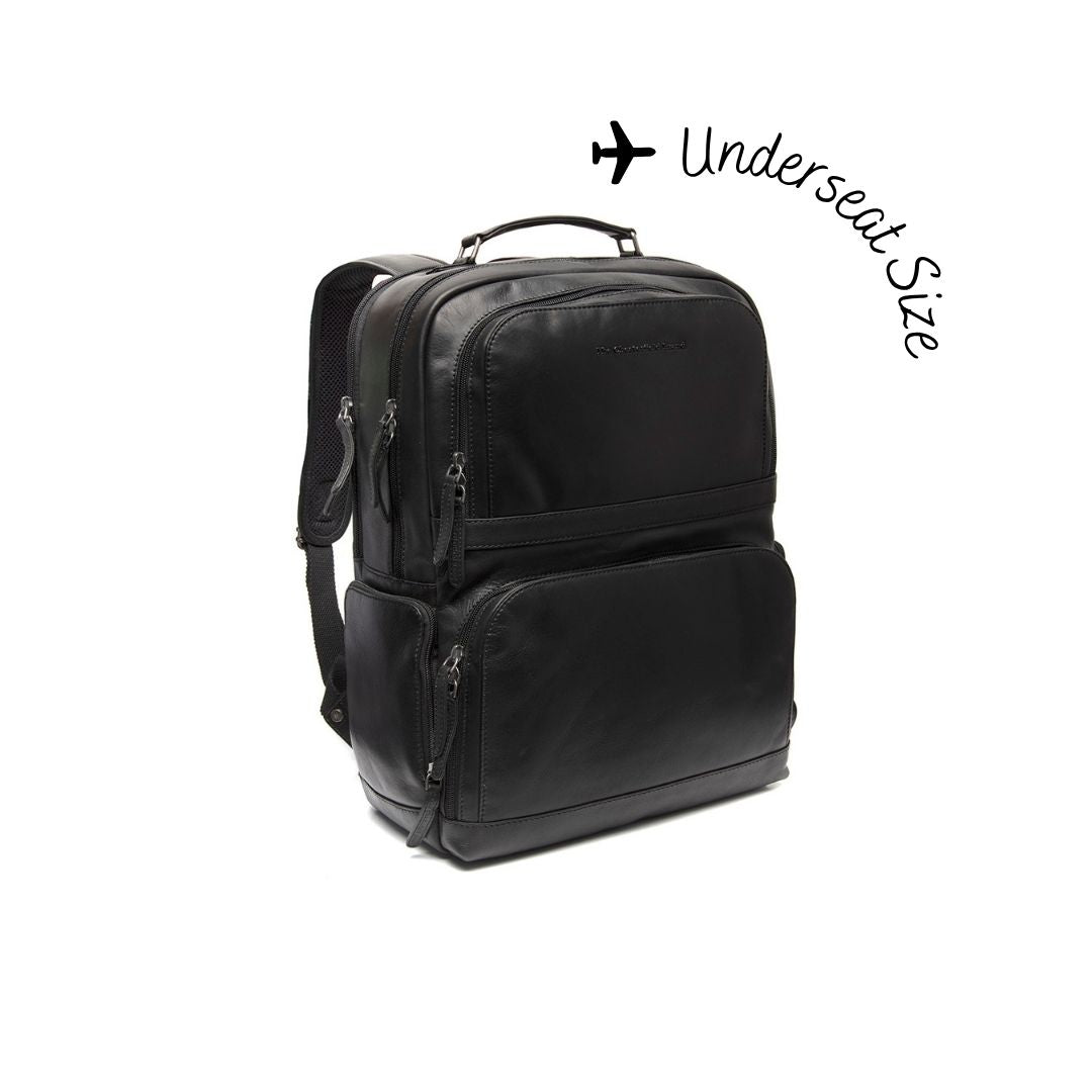 Lennox Full-Grain Leather Laptop Backpack klasszikus 100% valódi teljes bőrből - Full Exterior Elölnézet & testre szabott sziluett | Online vásárlás