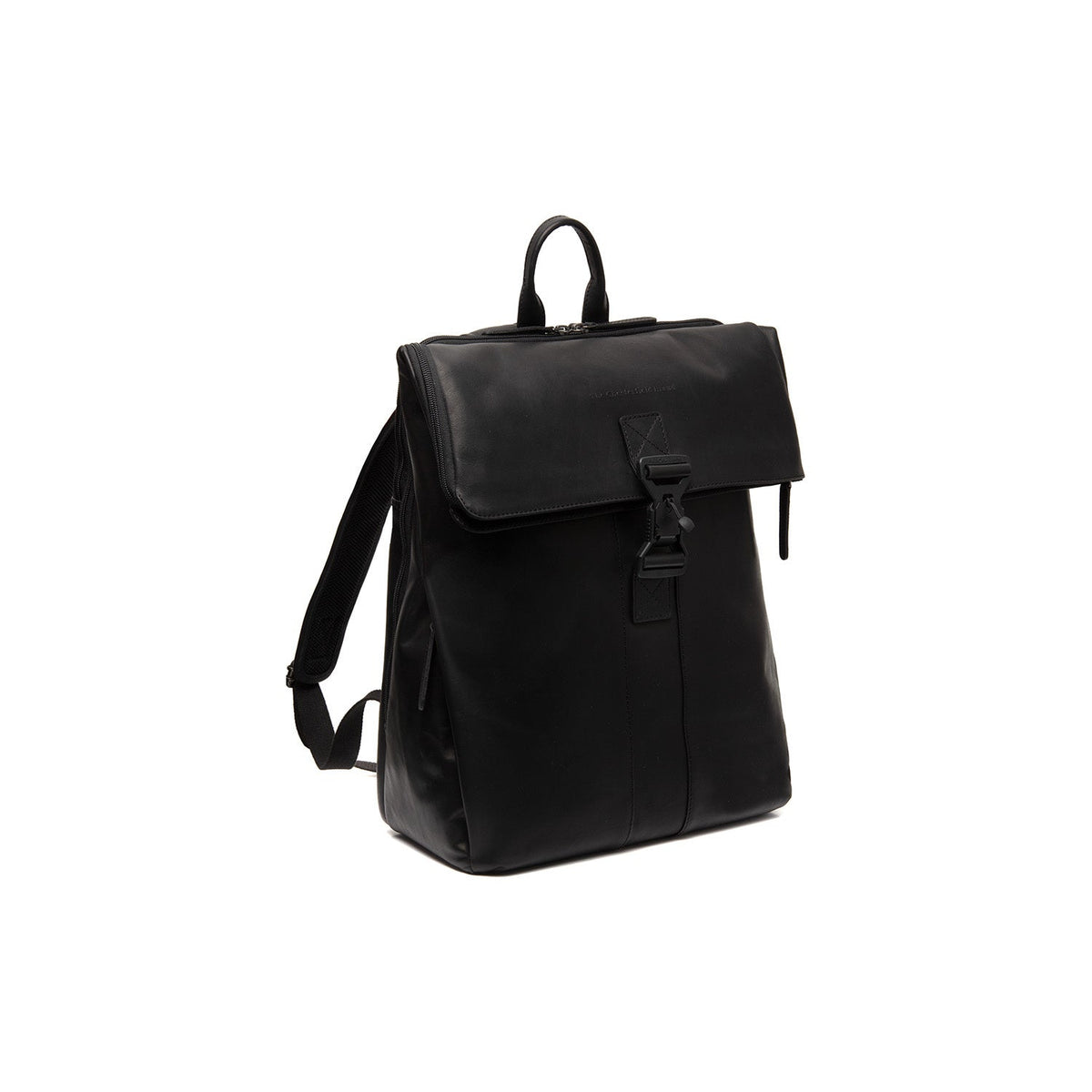 Savona Full-Grain Leather Laptop Backpack in Classic 100% Full-Grain Leather - Full Exterior Front Profile View | Buy Online