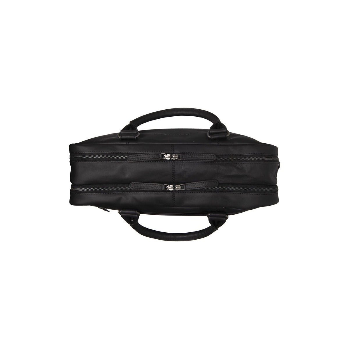 
Solid Antique Brass Hardware & Heavy-Duty Dual Zipper Detail on Boston Bőr laptoptáska