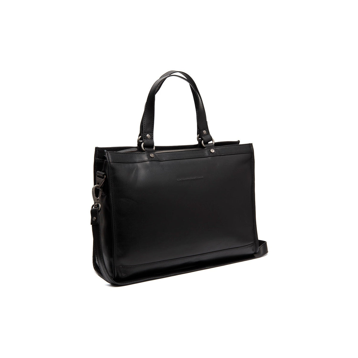 Manly Full-Grain Leather Laptop Bag klasszikus 100% valódi teljes bőrből - Full Exterior Elölnézet & testre szabott sziluett | Online vásárlás