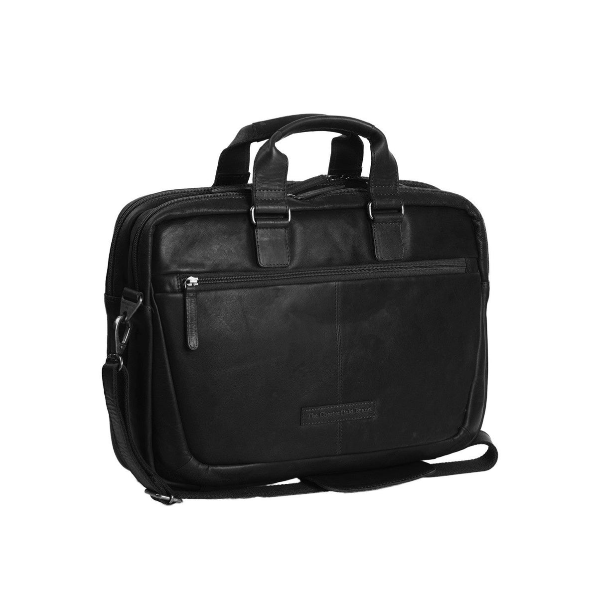 Seth Full-Grain Leather Laptop Bag klasszikus 100% valódi teljes bőrből - Full Exterior Elölnézet & testre szabott sziluett | Online vásárlás