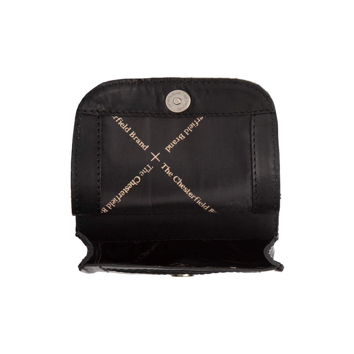 
Közeli részlet of Classic Collar & Heavy-Duty Zipper Hardware on Nebra Valódi teljes bőr Phone Bag
