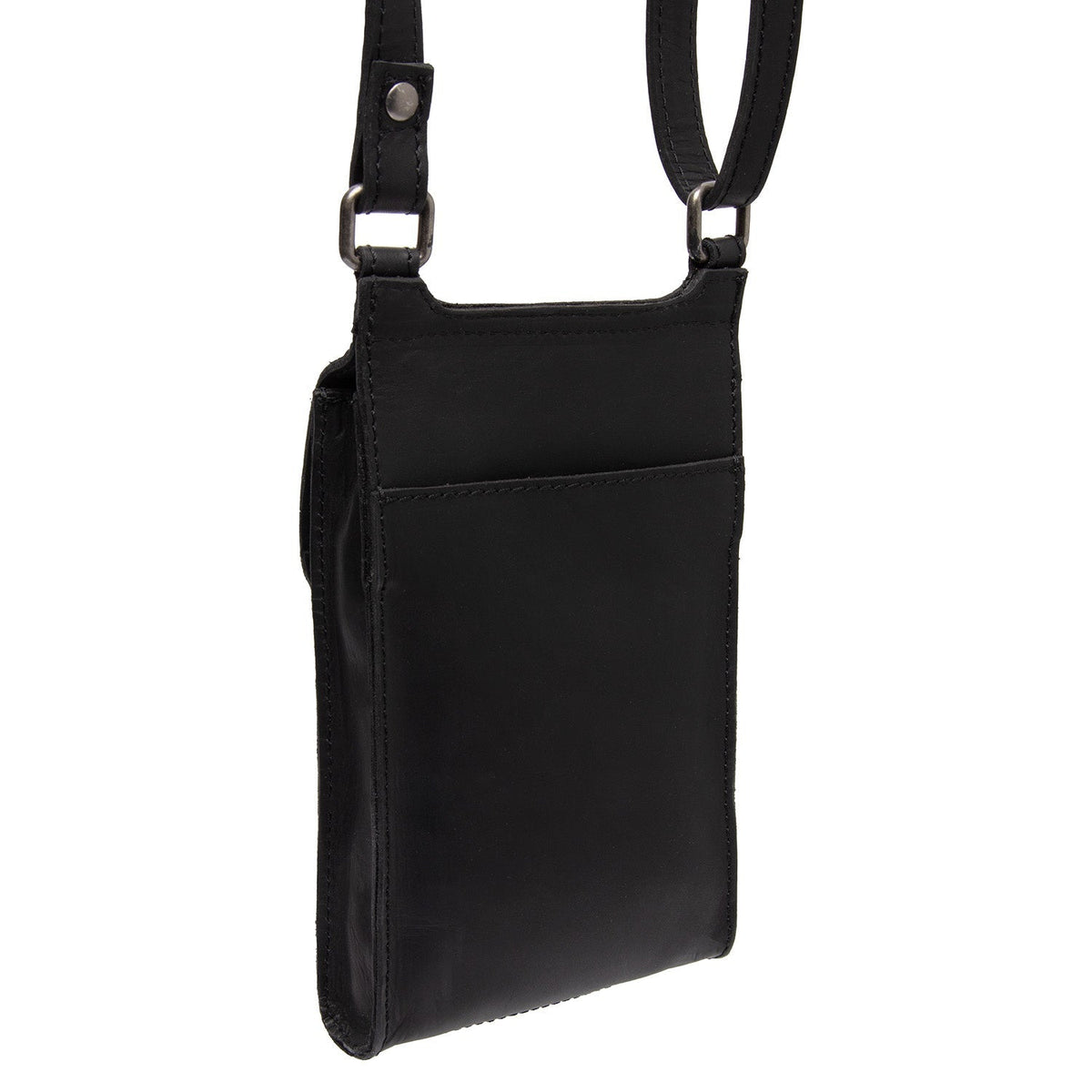 
Tailored Rib Cuffs & Hem Craftsmanship Construction Detail on Nebra Valódi teljes bőr Phone Bag