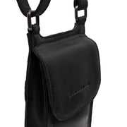 
Nebra Valódi teljes bőr Phone Bag - Oldalnézet az ergonomikus ujjkialakítással