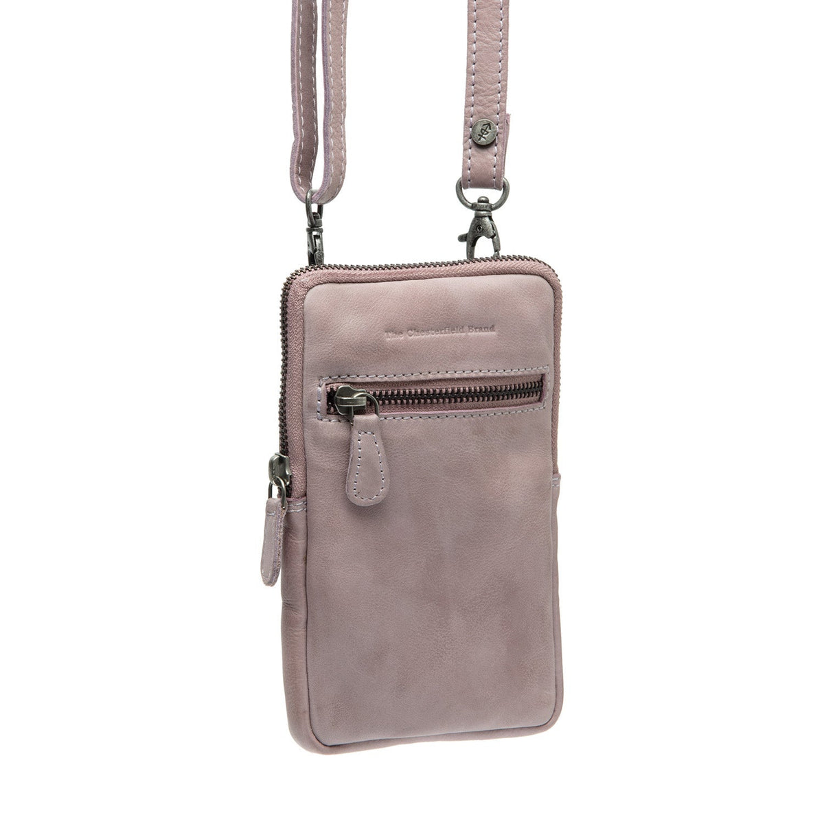 Salta Full-Grain Leather Phone Bag klasszikus 100% valódi teljes bőrből - Elölnézet & testre szabott sziluett | Online vásárlás
