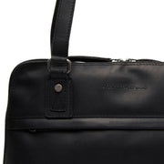 
Classic 100% Full-Grain leather Bag - Hátulnézet megerősített bőrpántokkal
