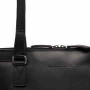 
Classic 100% Full-Grain leather Bag - Hátulnézet megerősített bőrpántokkal