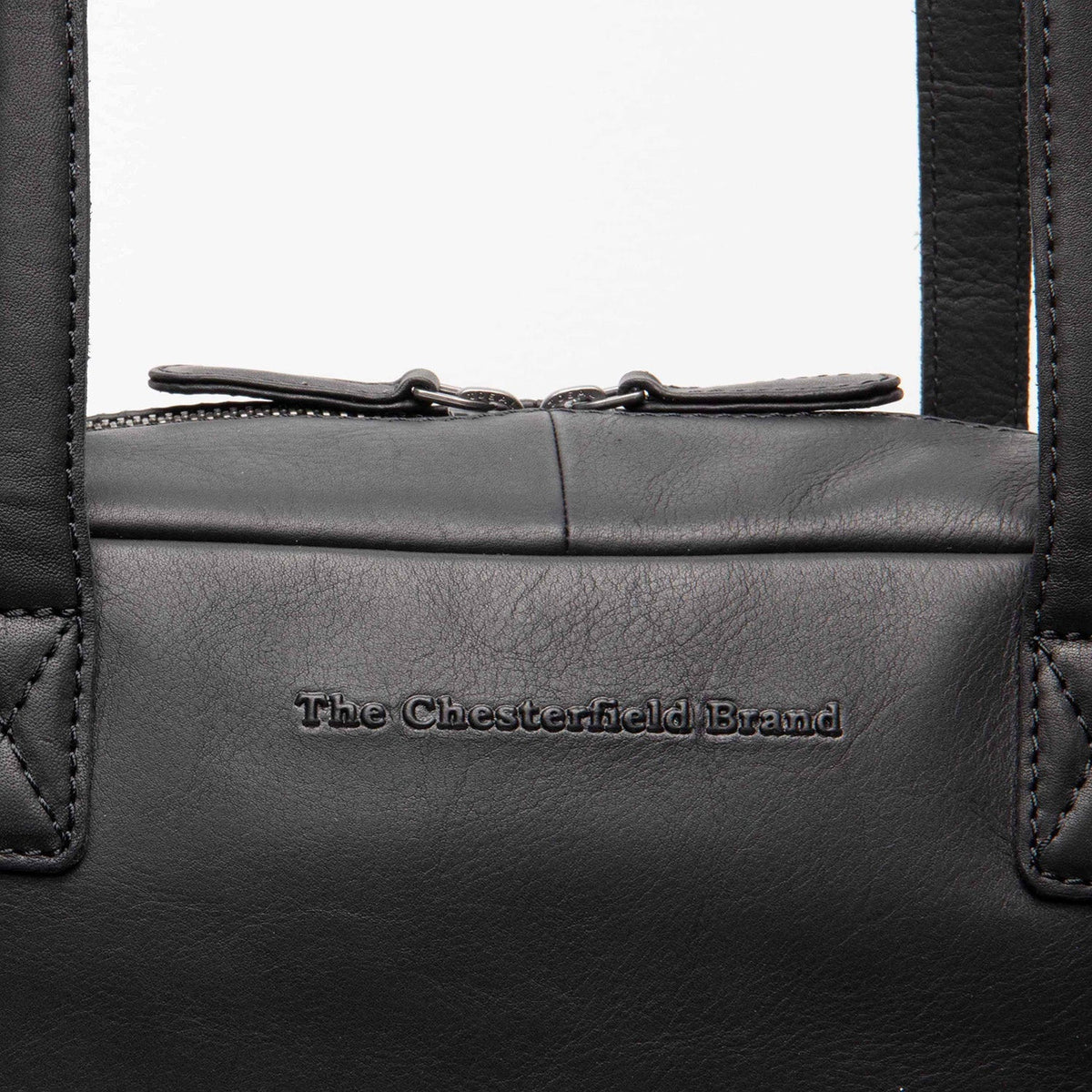 
Classic 100% Full-Grain leather Bag - Hátulnézet megerősített bőrpántokkal