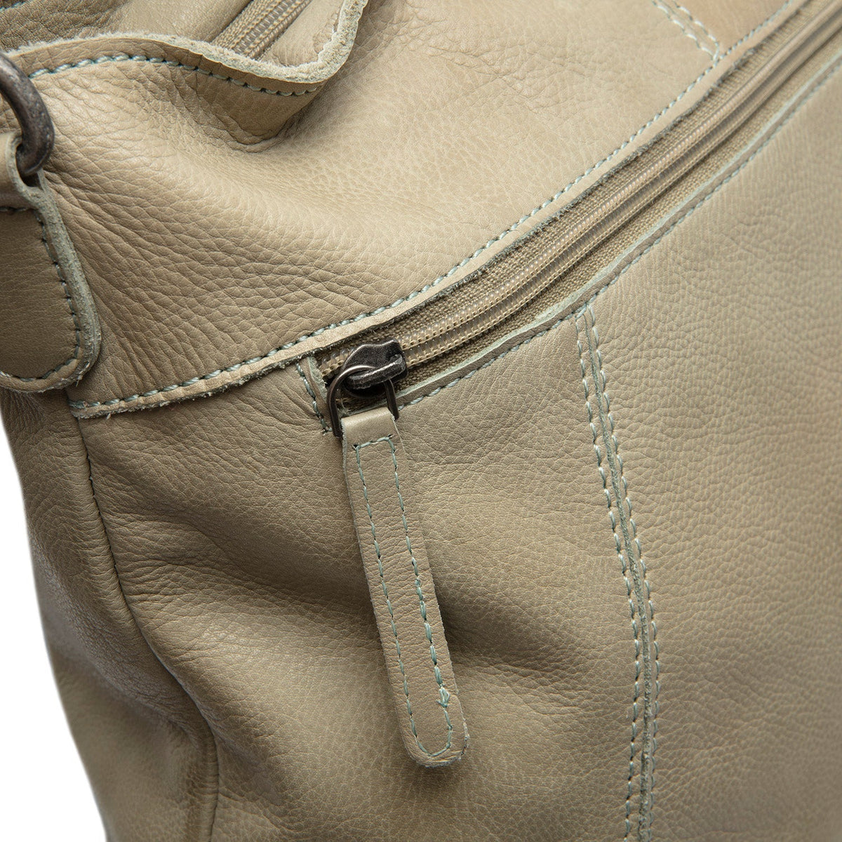 Classic 100% Full-Grain leather Bag - Hátulnézet megerősített bőrpántokkal