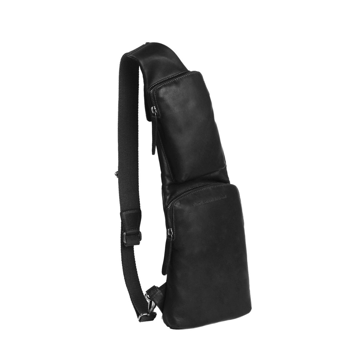 
Leather Sling Bag Logan klasszikus 100% valódi teljes bőrből - Full Exterior Elölnézet & testre szabott sziluett | Online vásárlás