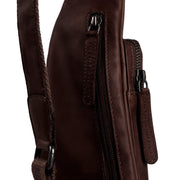
Brown Leather Sling Bag Logan, detail view 1