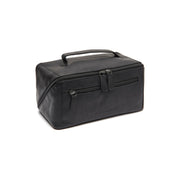 Trevia Full-Grain Leather Toiletry Bag in Classic 100% Full-Grain Leather - Front Profile View &amp; Tailored Silhouette | Buy Online