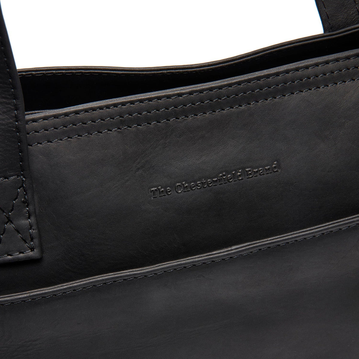 
Classic 100% Full-Grain leather Bag - Hátulnézet megerősített bőrpántokkal
