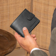 
Classic 100% Full-Grain leather Wallet - Hátulnézet megerősített bőrpántokkal