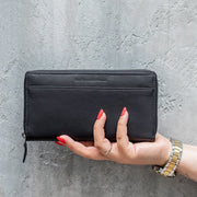 
Classic 100% Full-Grain leather Wallet - Hátulnézet megerősített bőrpántokkal