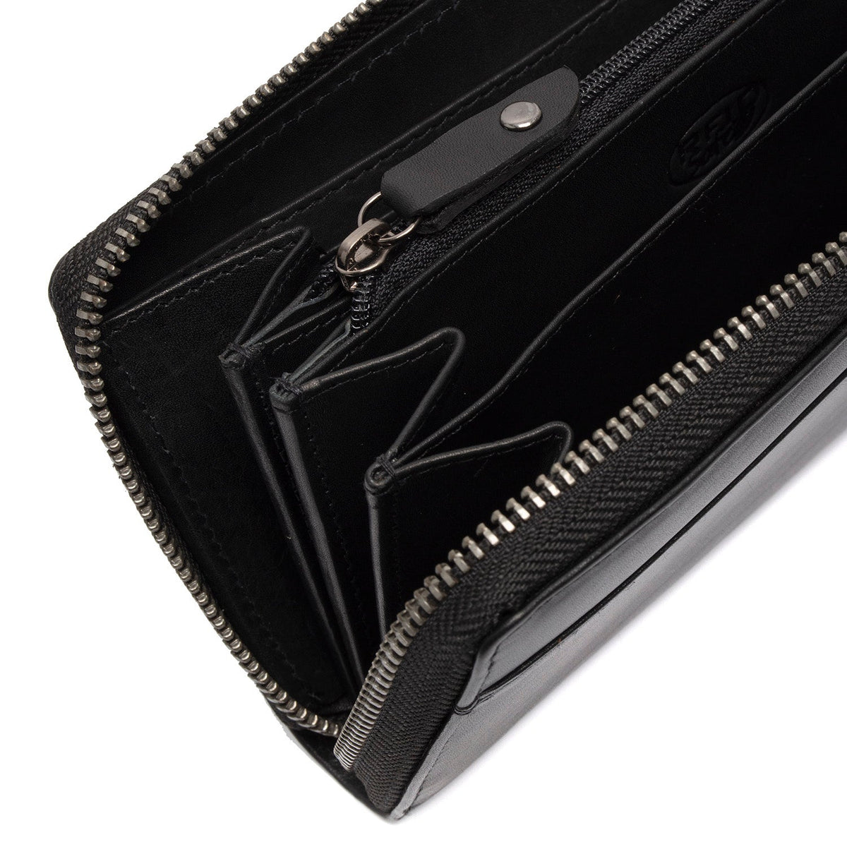 
Classic 100% Full-Grain leather Wallet - Hátulnézet megerősített bőrpántokkal